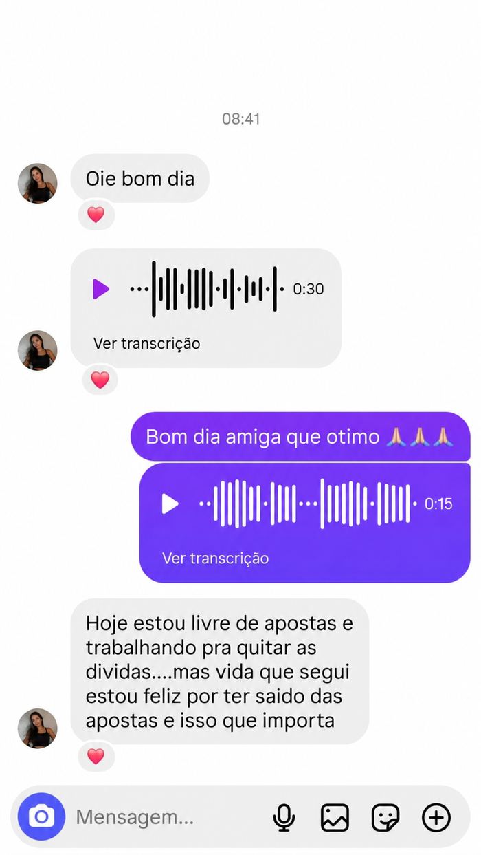 Depoimento real de usuária do Método Bet Free IA